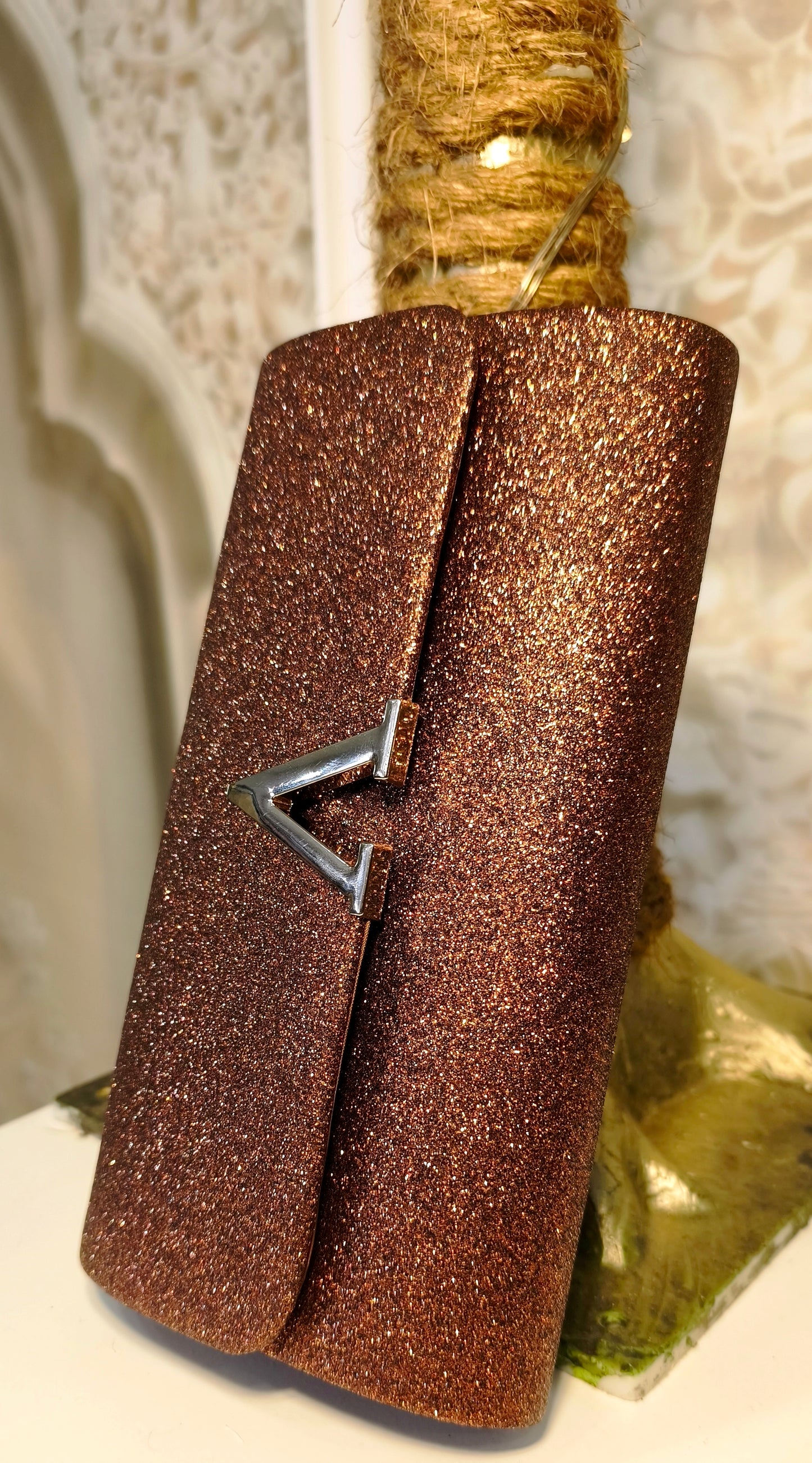 Pochette VICTORIA marron