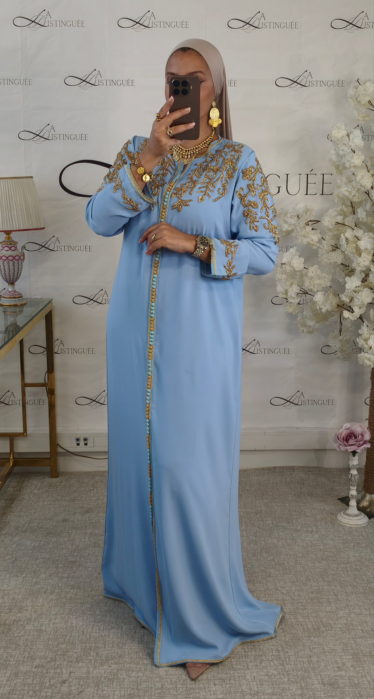 Caftan Sarah Bleu Ciel