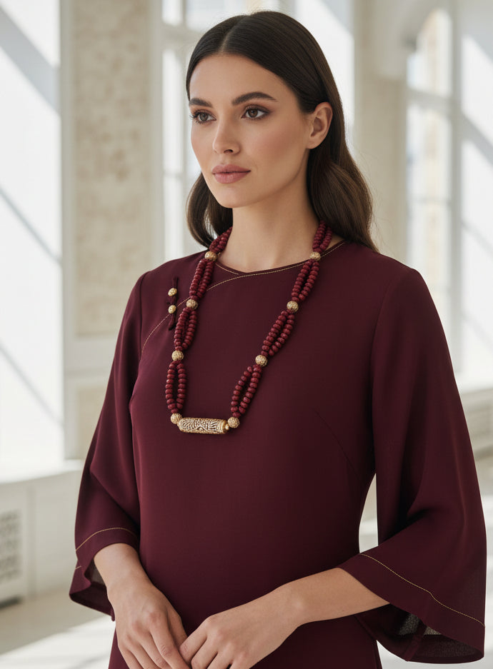 Collier Agadir Bordeau