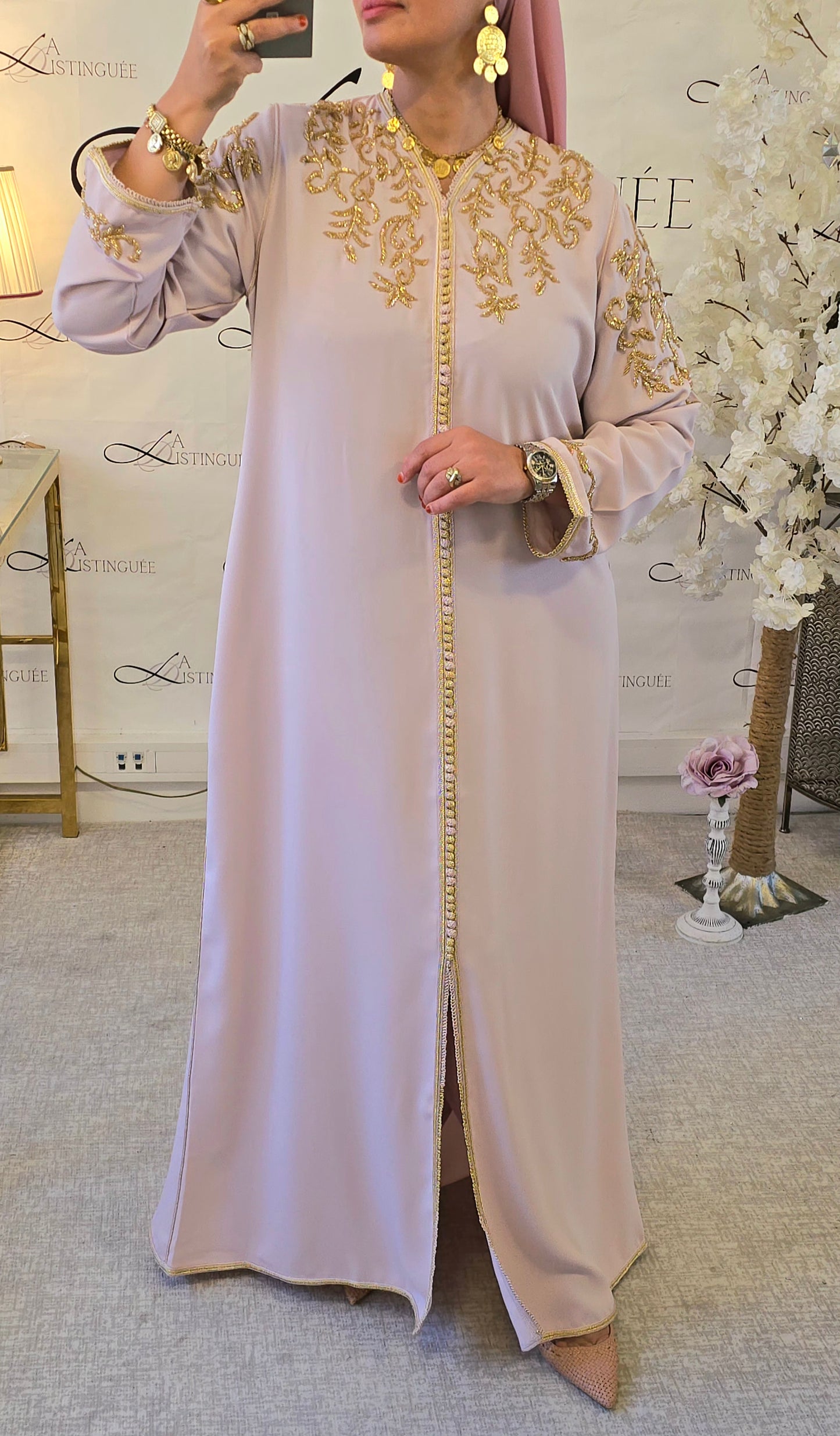 Caftan Sarah Rose pâle