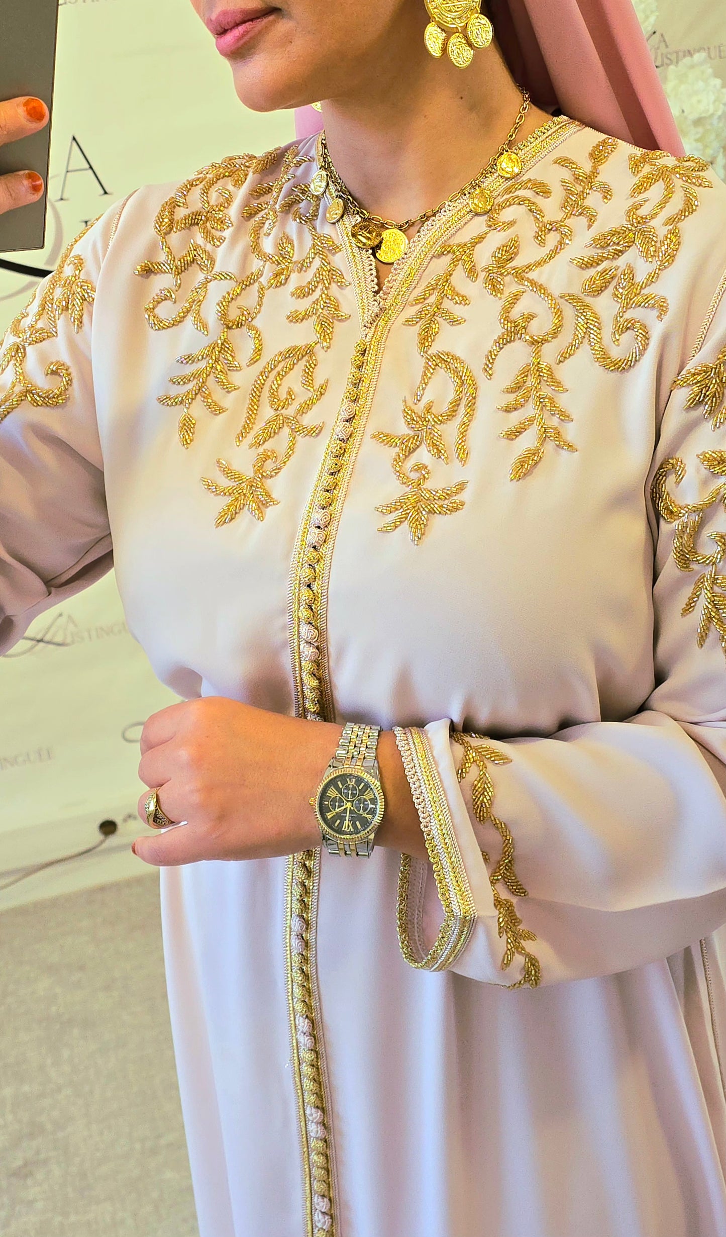 Caftan Sarah Rose pâle