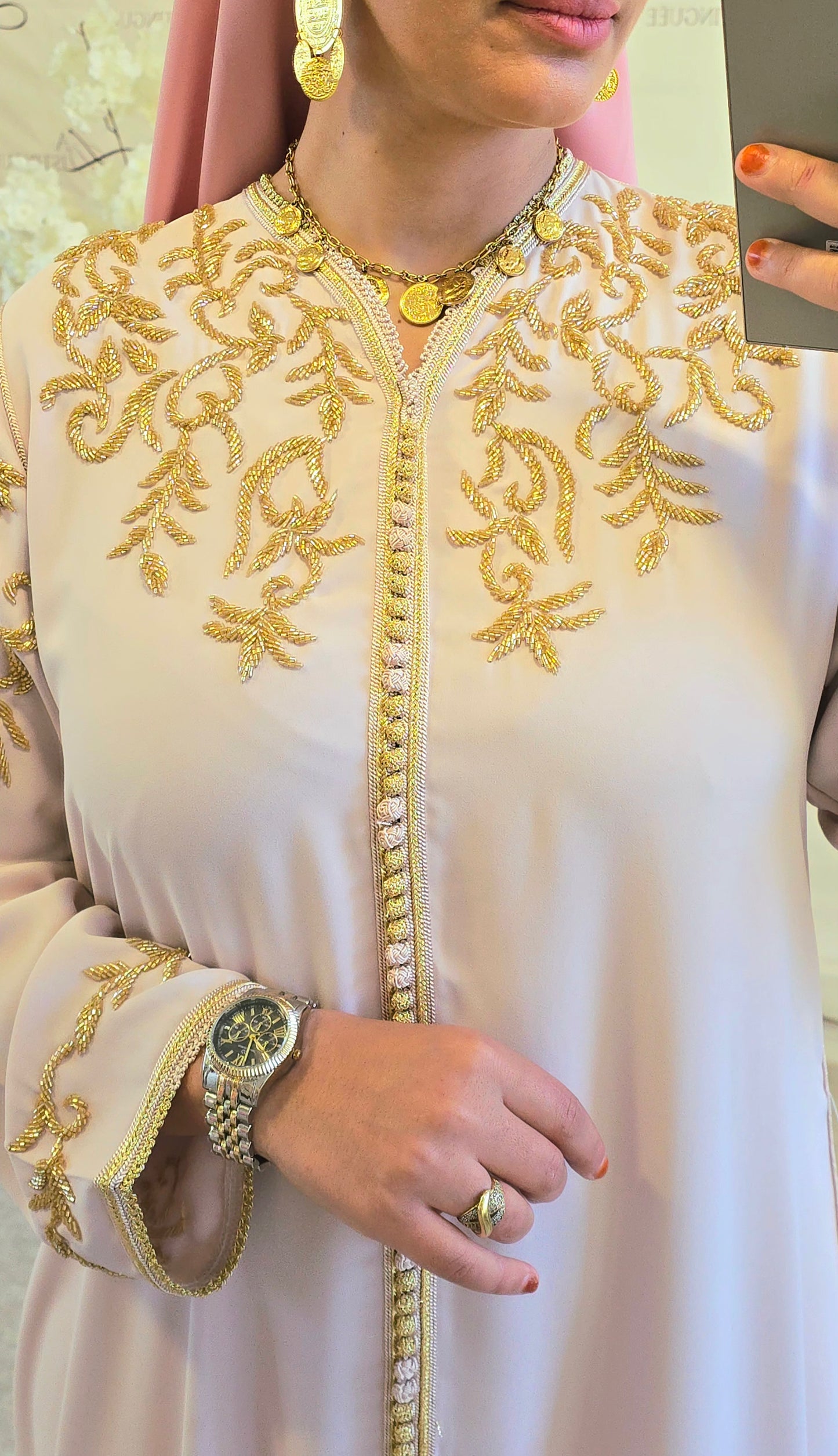 Caftan Sarah Rose pâle