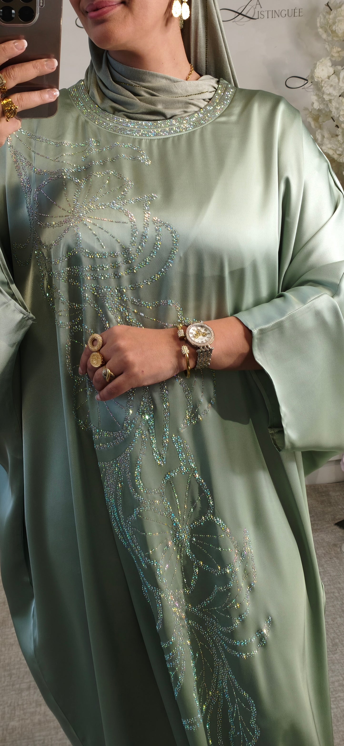 Robe Opal Vert Pastel