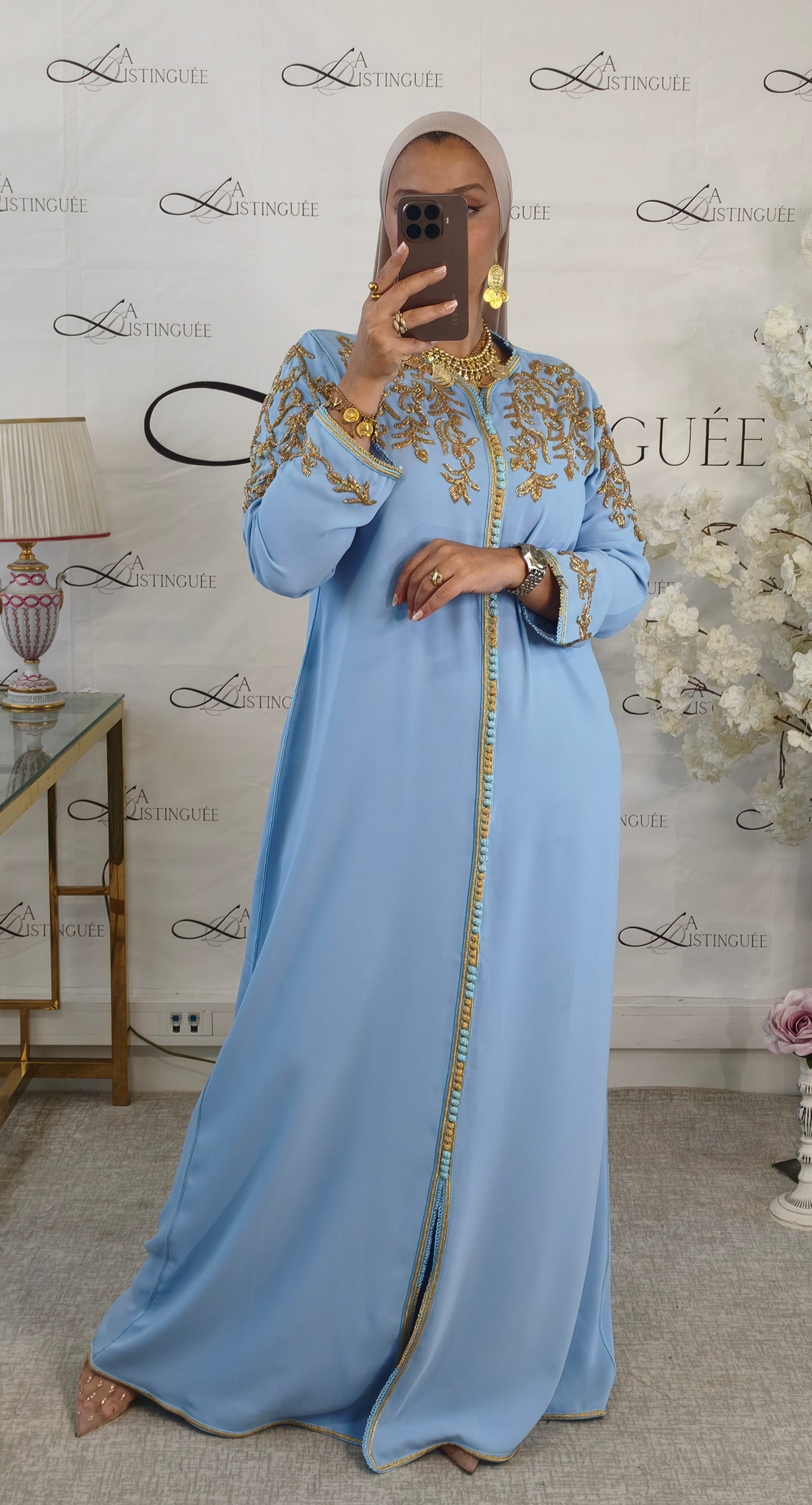 Caftan Sarah Bleu Ciel