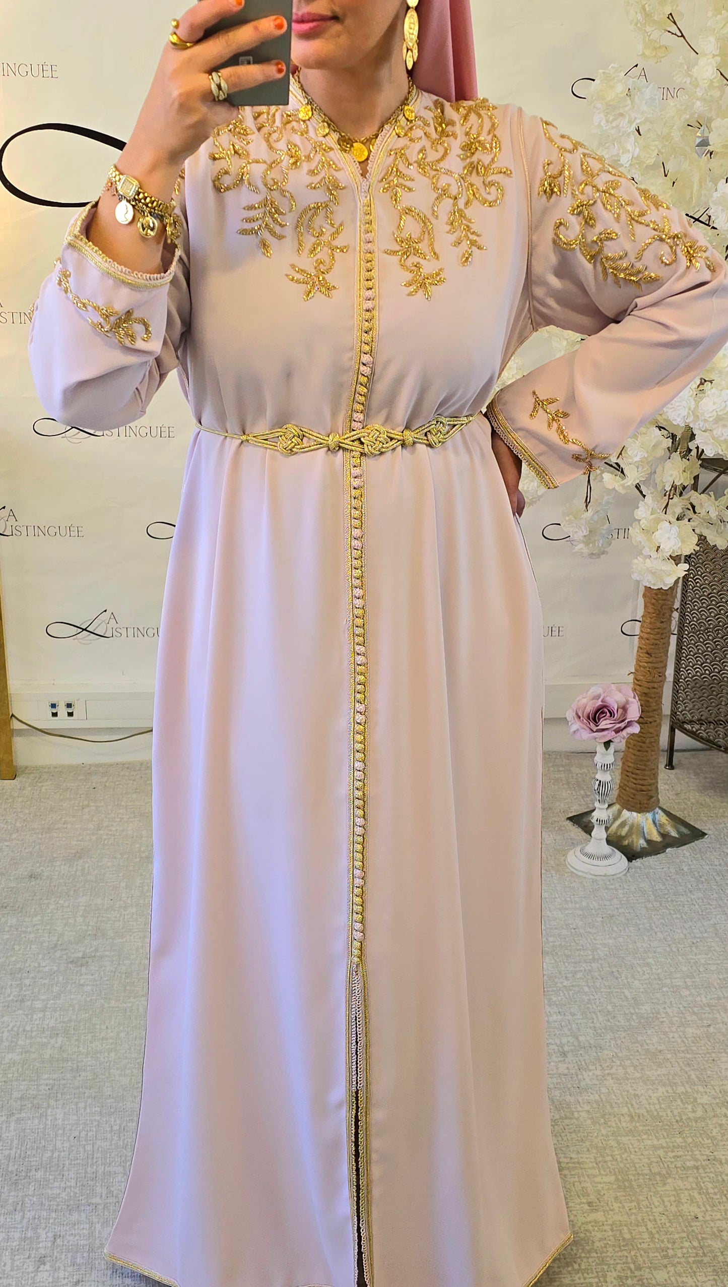 Caftan Sarah Rose pâle