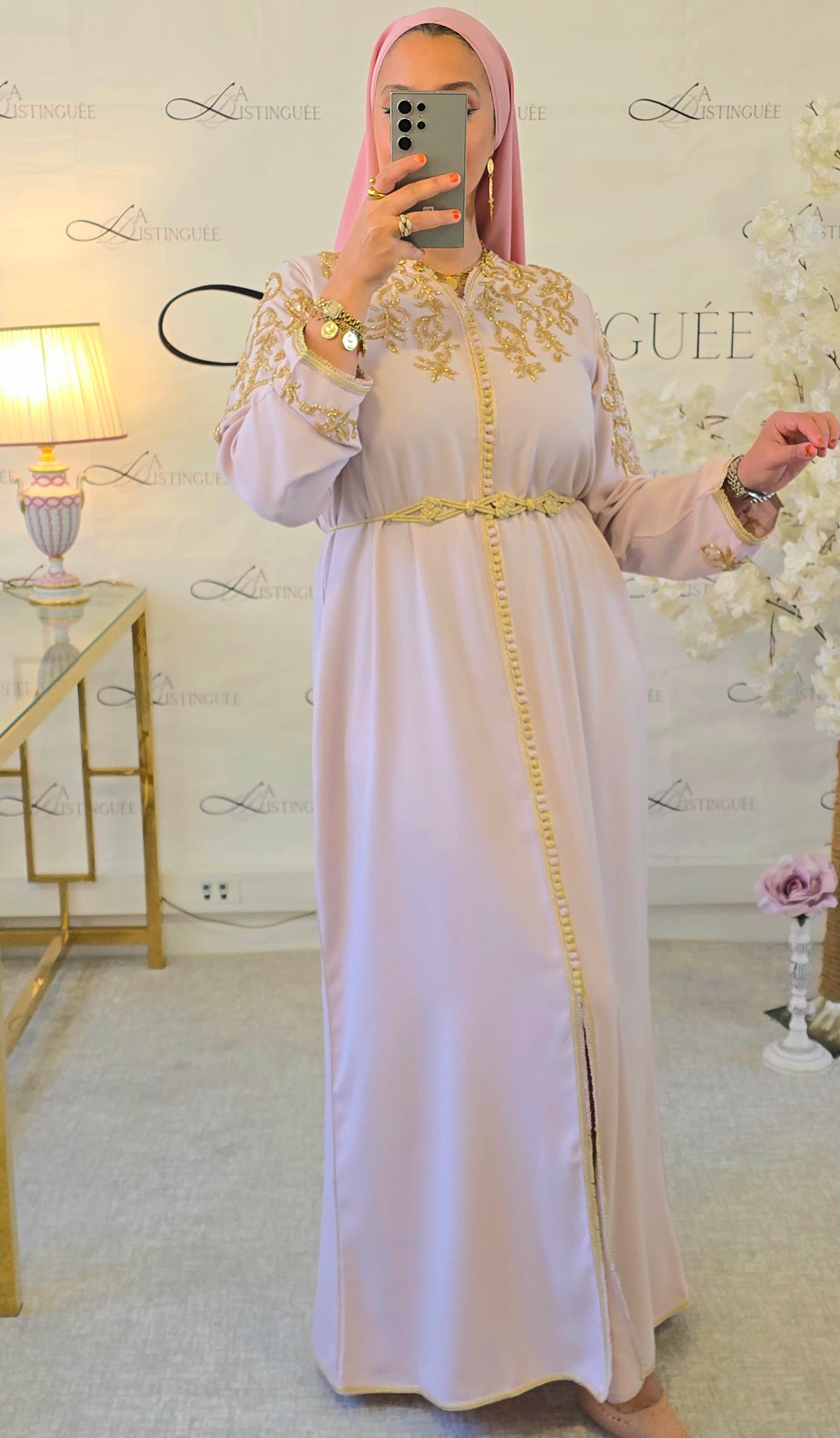Caftan Sarah Rose pâle