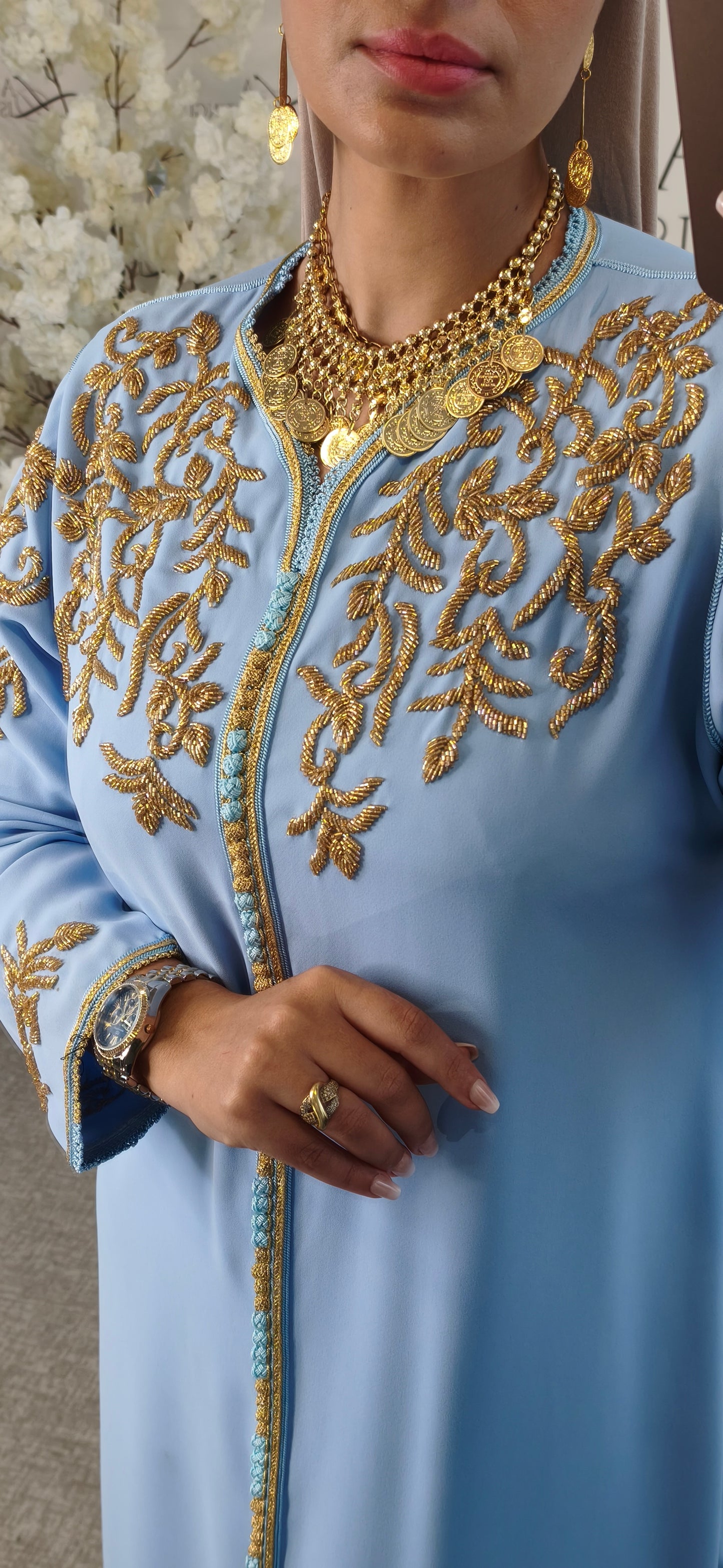 Caftan Sarah Bleu Ciel