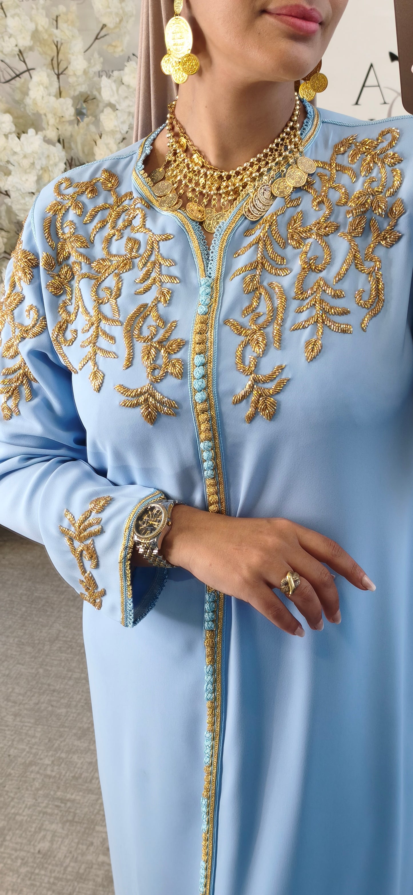 Caftan Sarah Bleu Ciel