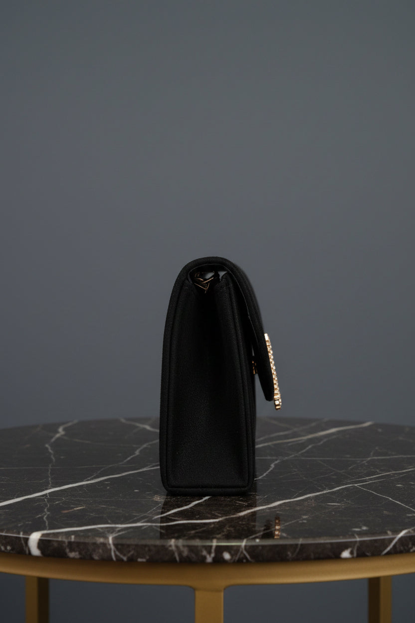 Sac Pochette Eliss velour Noir