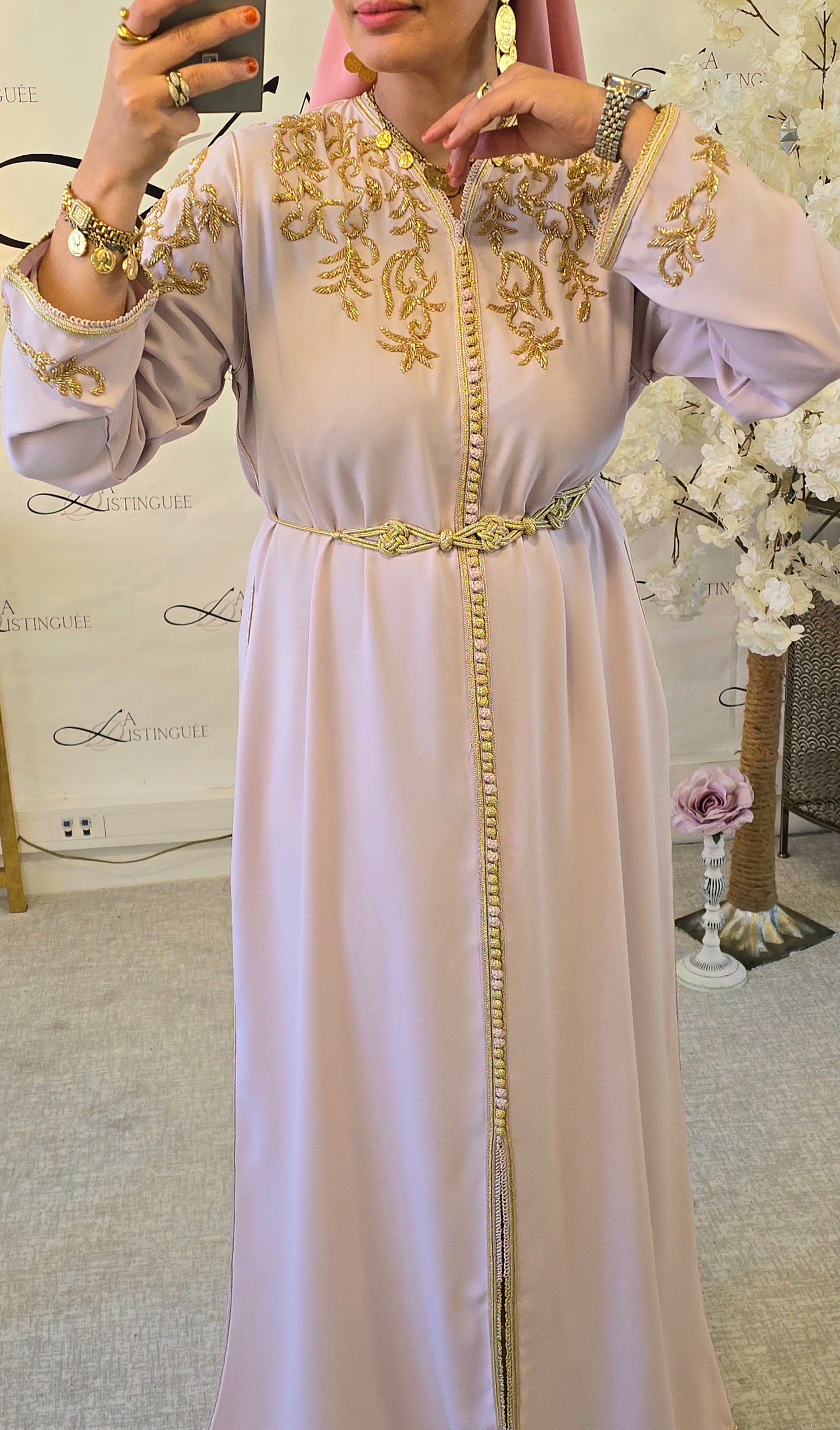 Caftan Sarah Rose pâle